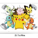 Cartoon Pikachu & Gang Wall Sticker