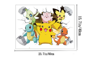 Cartoon Pikachu & Gang Wall Sticker