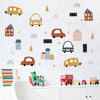 Cartoon Cars & House Wall Stickers