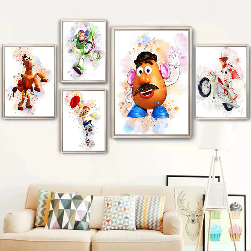 Disney Toy Story Watercolour Paintings