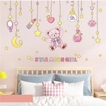 Star Moon Girl Wall Decals