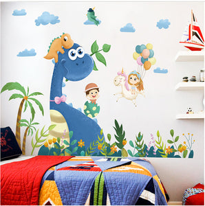 Hot Air Balloon & Dinosaur Wall Decals