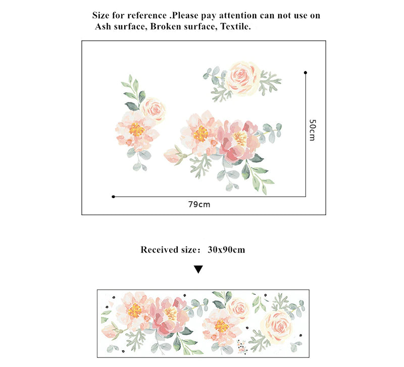 Watercolour Flowers Wall Stickers