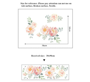 Watercolour Flowers Wall Stickers