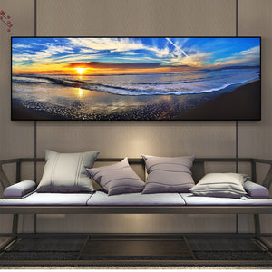 Modern Classic Blue Sky Sunset Sea Landscape Art