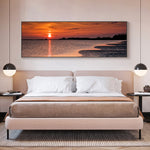 Sunset Sea Skyline Canvas Painting