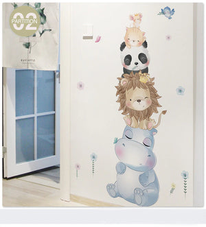 Cartoon Animals Wall Stickers