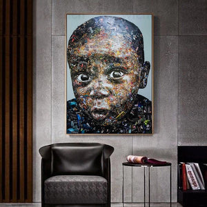 African Boy Portrait Picture Canvas