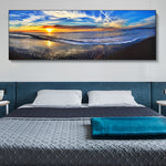 Modern Classic Blue Sky Sunset Sea Landscape Art