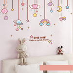 Star Moon Girl Wall Decals