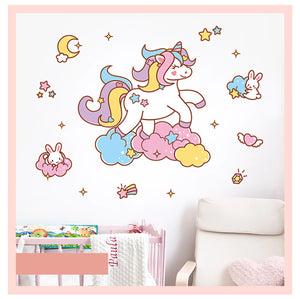 Star Moon Girl Wall Decals