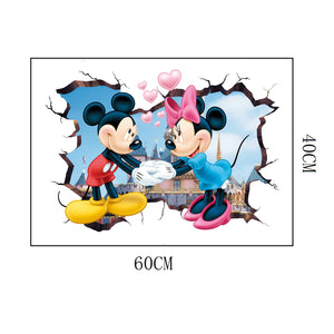 Cartoon Mickey & Minnie Mouse Dream Wall Stickers