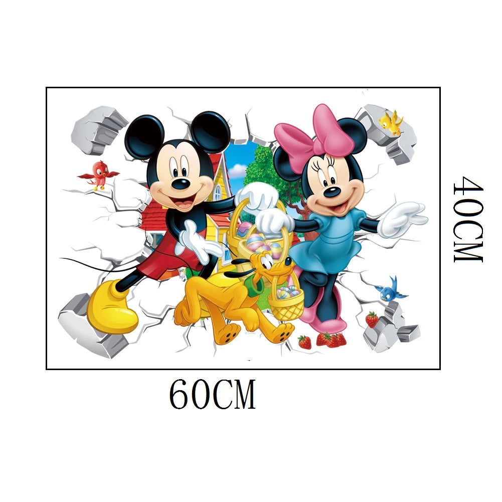 Cartoon Mickey & Minnie Mouse Dream Wall Stickers