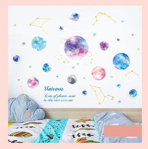 Star Moon Girl Wall Decals