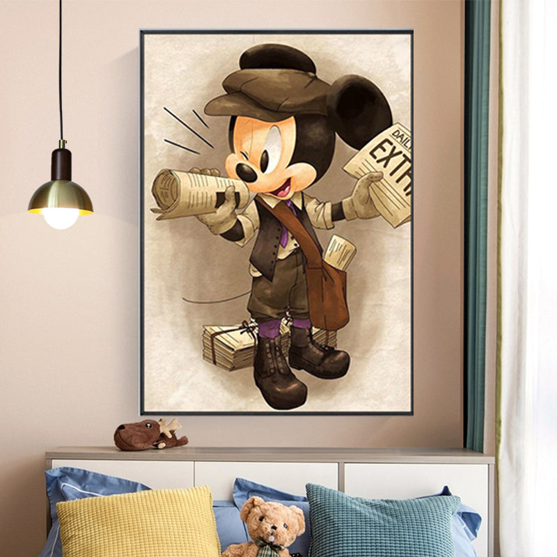 Disney Mickey Mouse Cartoon Canvas Painting