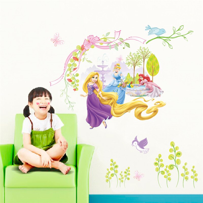 Rapunzel & Ariel Cinderella Wall Stickers