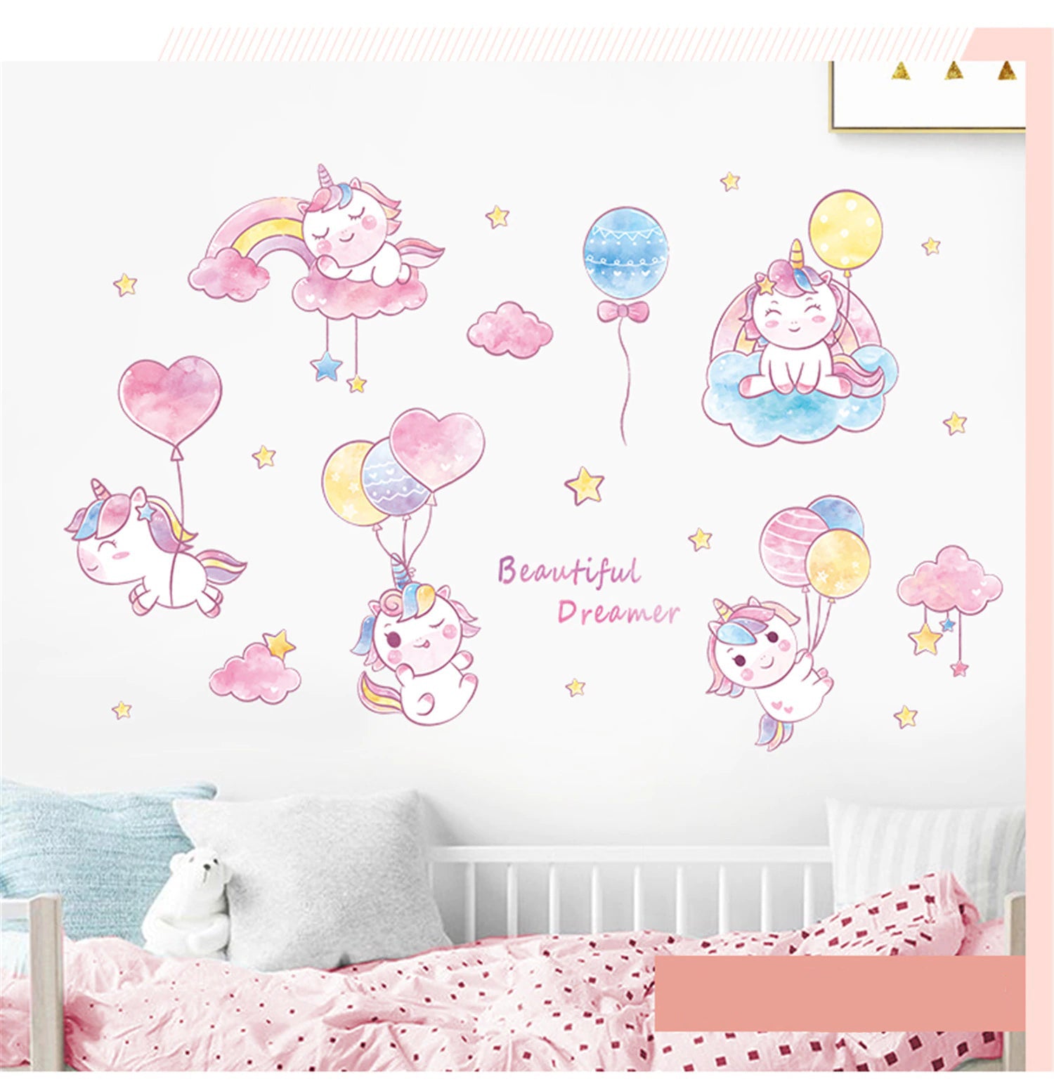 Star Moon Girl Wall Decals