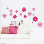 Pink Flowers Wall Stickers