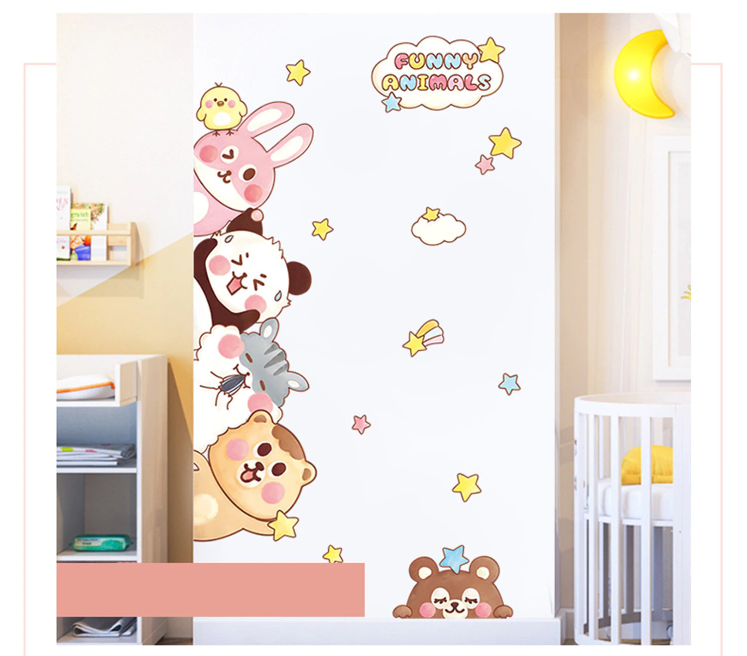 Star Moon Girl Wall Decals