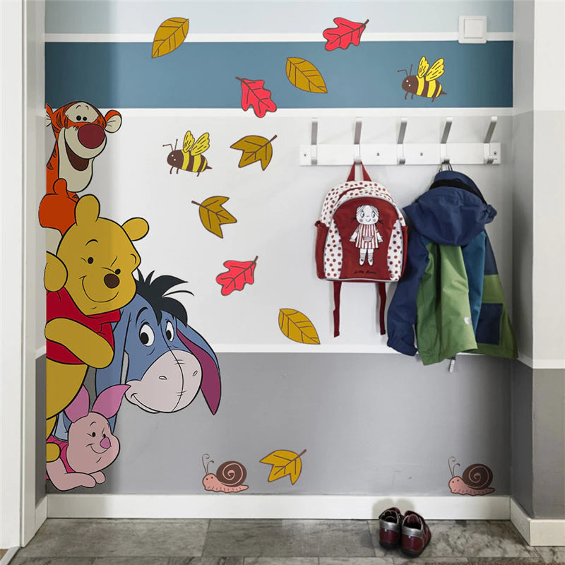 Cartoon Winnie The Pooh & Bee Wall Stickers