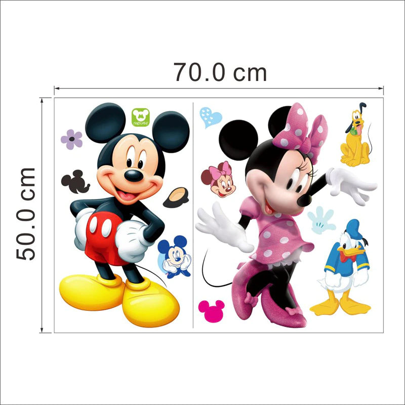 Cartoon Mickey & Minnie Mouse Wall Decals