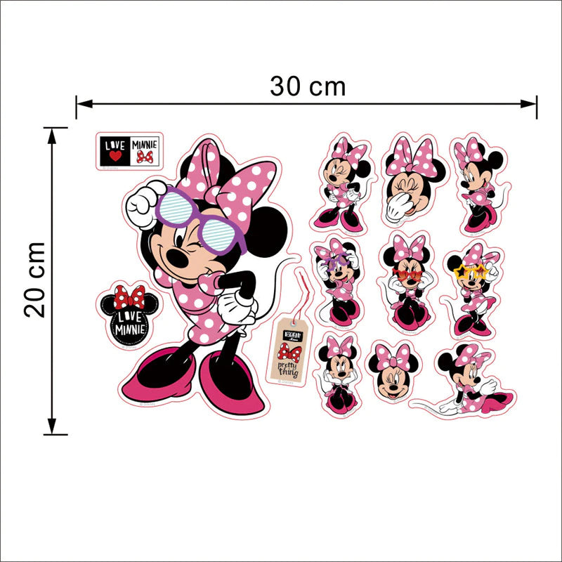 Cartoon Mickey & Minnie Mouse Wall Decals