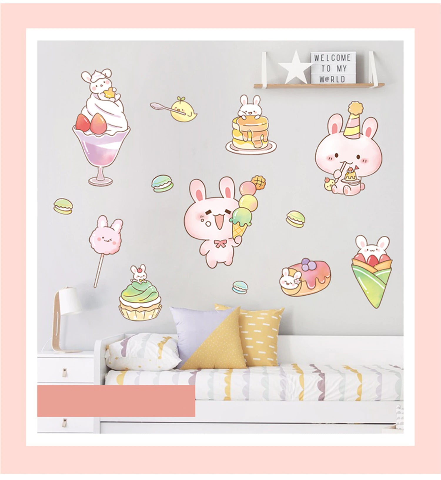 Star Moon Girl Wall Decals