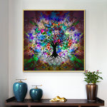 Abstract Graffiti Butterfly Tree Canvas