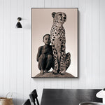 Boy And Cheetah Canvas