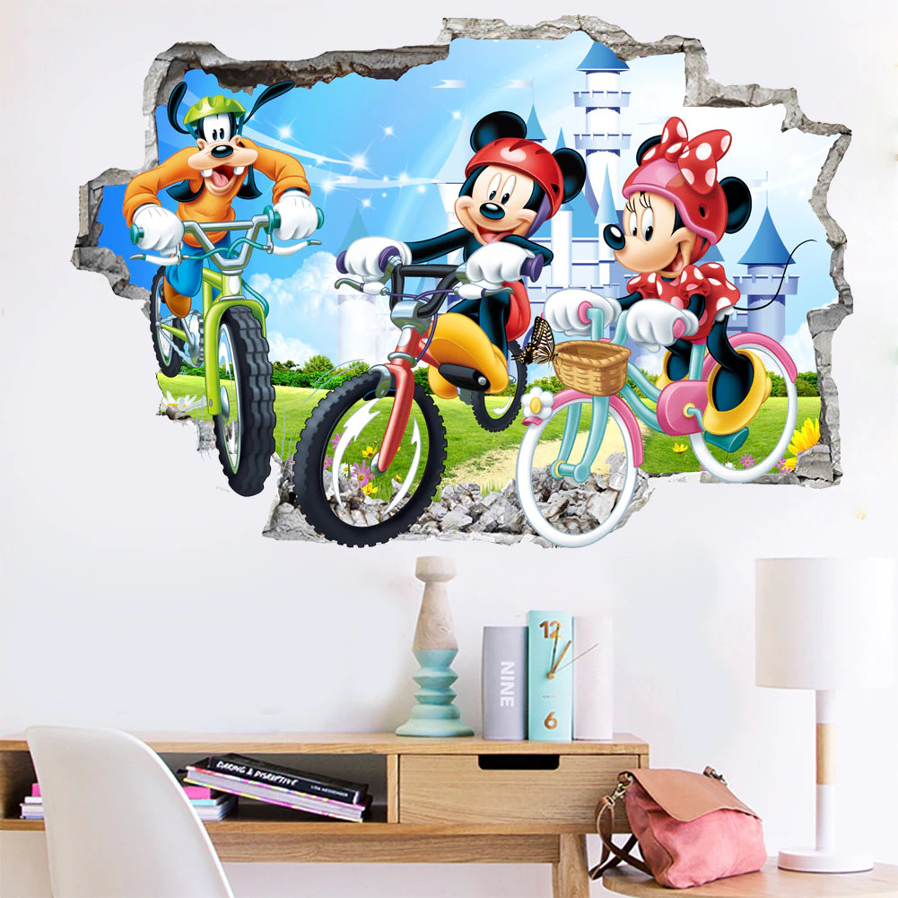 Cartoon Mickey & Minnie Mouse Dream Wall Stickers