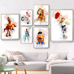 Disney Toy Story Watercolour Paintings