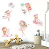 Cute Ballet Girl Bunny Wall Stickers