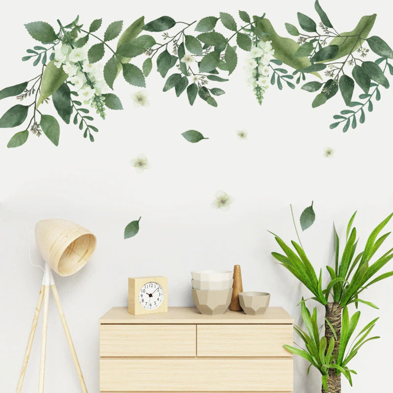 Green Leaves Wall Stickers