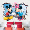 Cartoon Mickey & Minnie Mouse Dream Wall Stickers