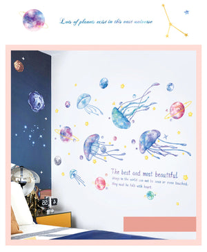 Star Moon Girl Wall Decals