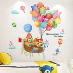 Hot Air Balloon & Dinosaur Wall Decals