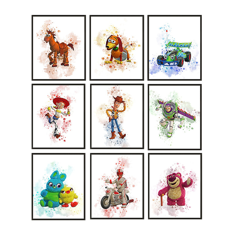 Abstract Disney Toy Story Watercolour Paintings