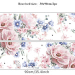 Pink Blue Flowers Wall Stickers