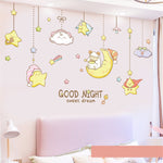 Star Moon Girl Wall Decals