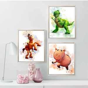 Disney Toy Story Watercolour Paintings