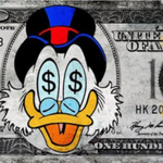 Disney Cartoon Donald Duck Poster Prints Abstract Money Wall Art