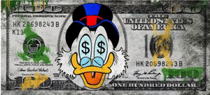 Disney Cartoon Donald Duck Poster Prints Abstract Money Wall Art