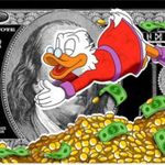 Disney Cartoon Donald Duck Poster Prints Abstract Money Wall Art