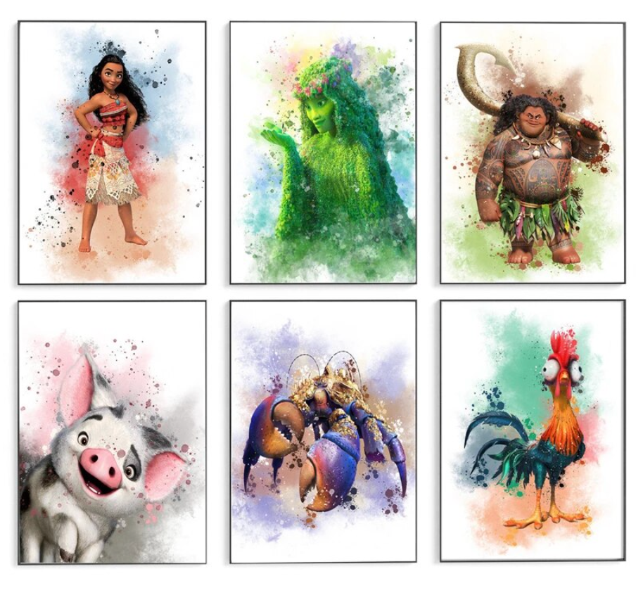 Disney Moana Characters Canvas Art
