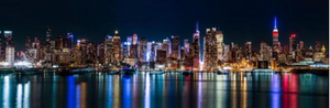 Night View of Brooklyn Bridge Landscape Canvas