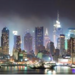 Night View of Brooklyn Bridge Landscape Canvas