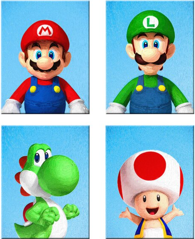 Super Mario Team Art