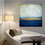 Large Canvas Abstract Art Blue Painting