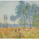 Claude Monet Poplars Poppy Fields Landscape Art