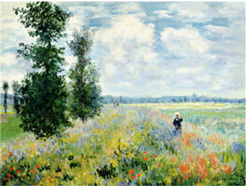 Claude Monet Poplars Poppy Fields Landscape Art